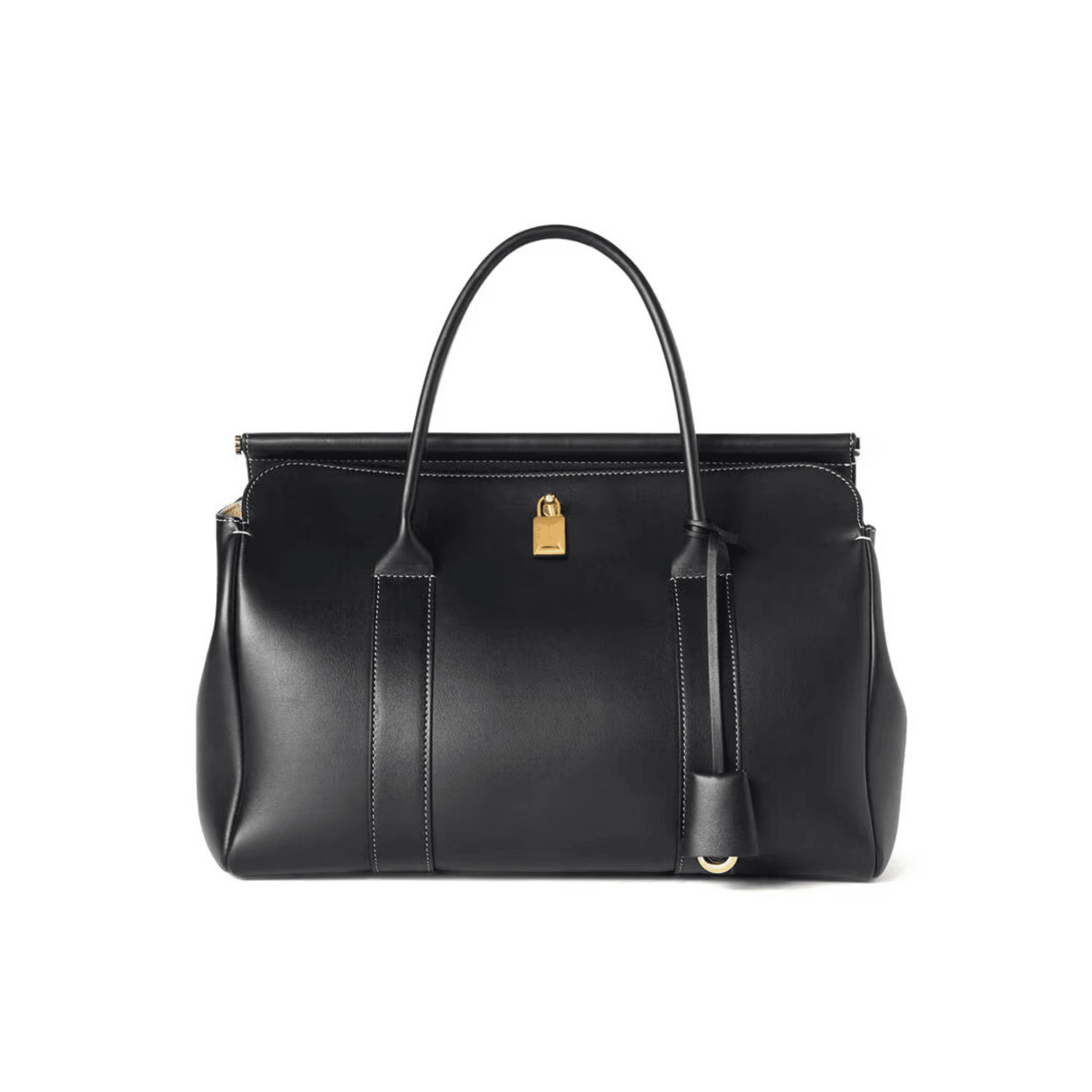 Classic Italien Leather Handbag Soft Black