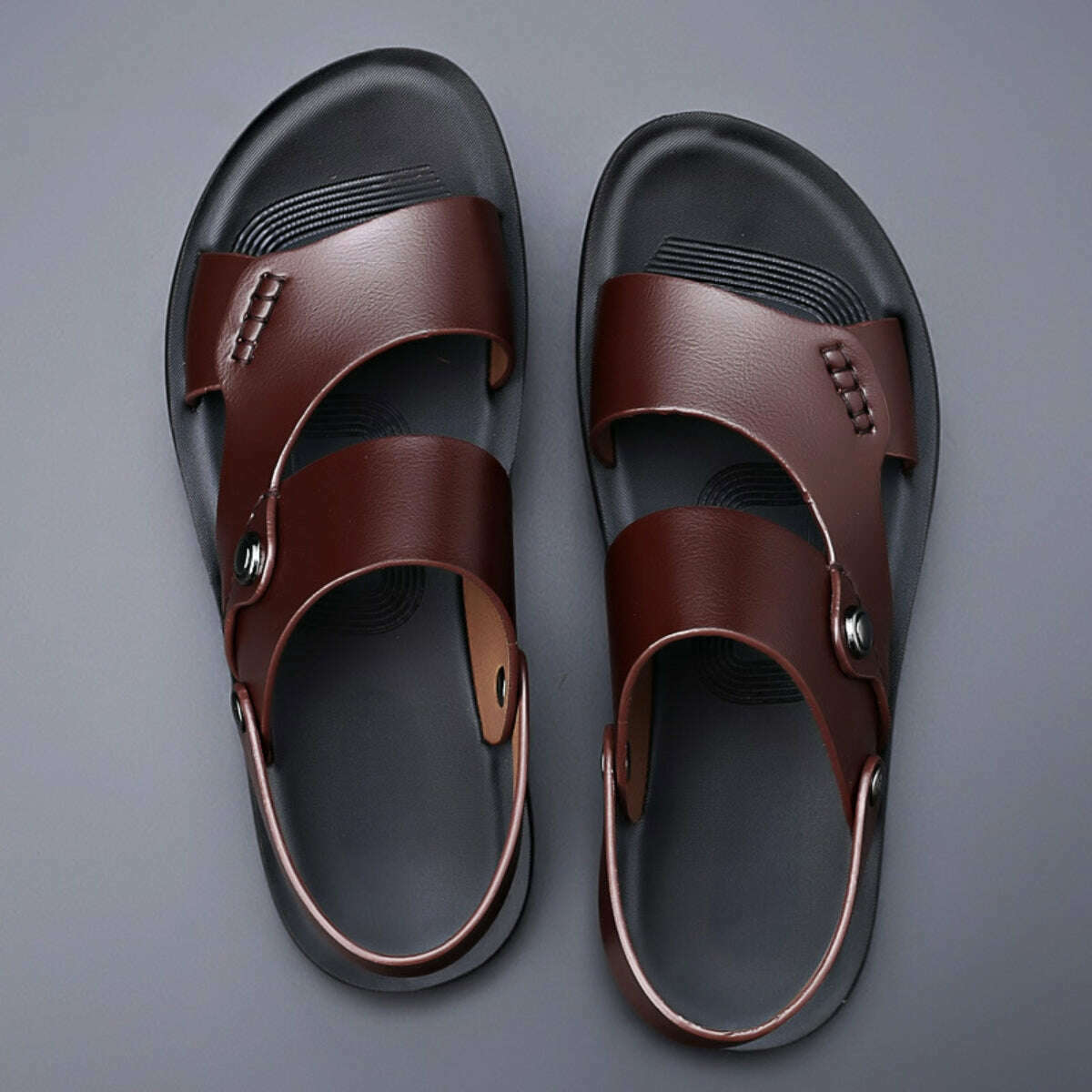 Unisex Marlow Leather Sandals Brown