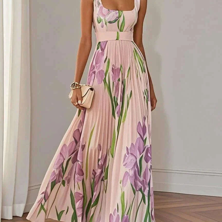 Grace| Ladies Refined Elegance Maxi Dress Pink