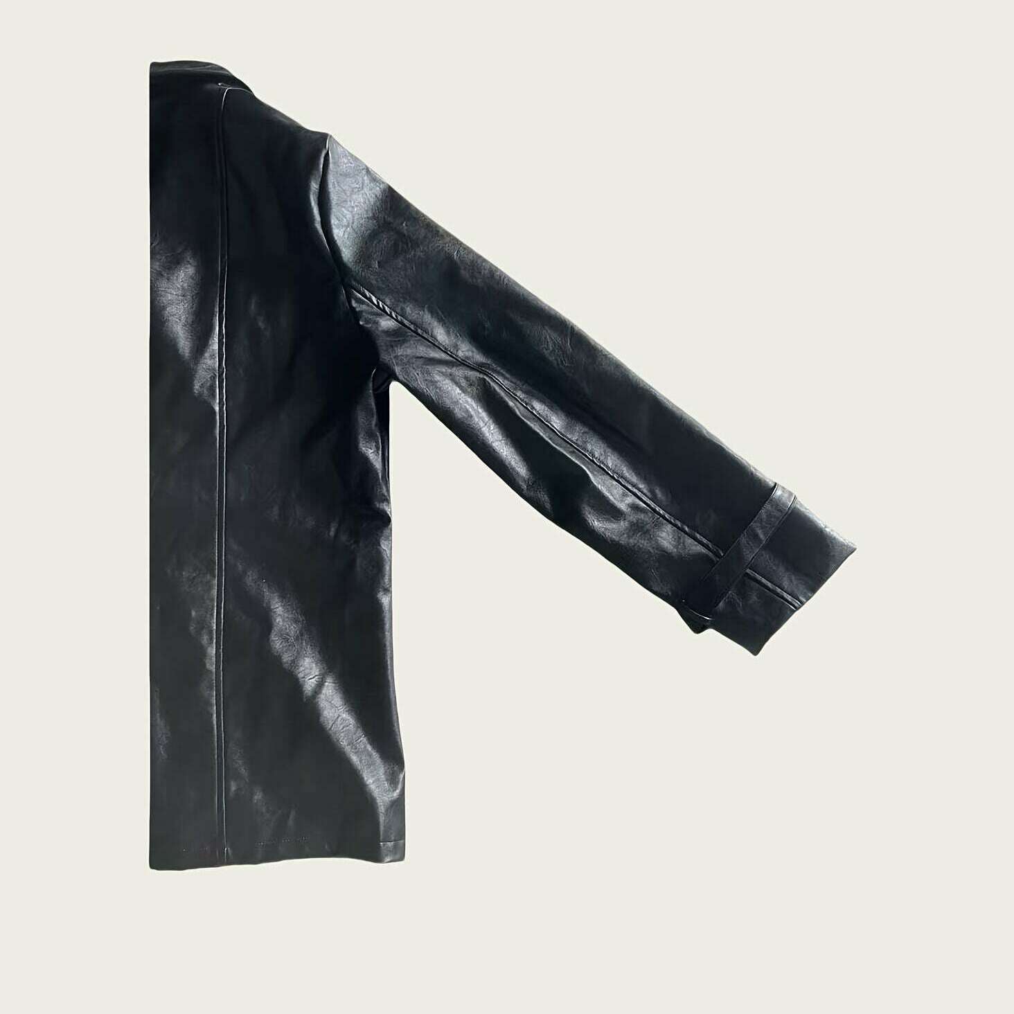 Womens Black Faux Leather Jacket – Glossy Chic All-Season