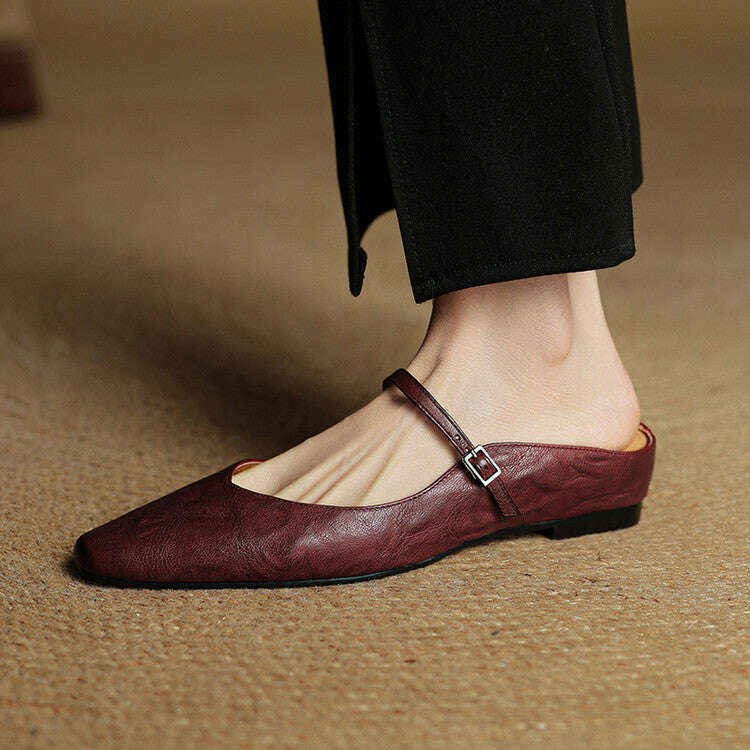 Womens Orella Genuine Leather Mules