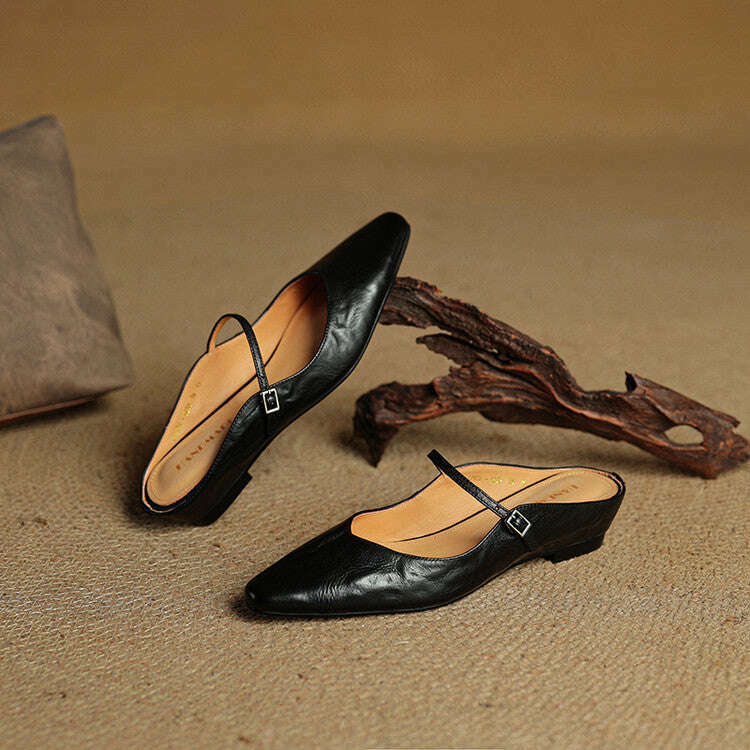 Womens Orella Genuine Leather Mules