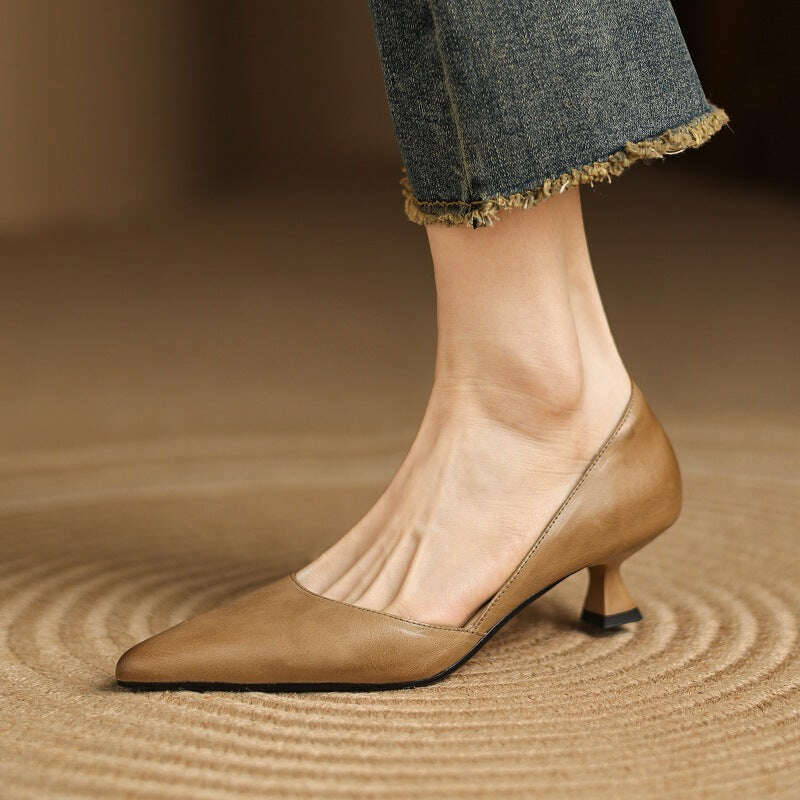 Womens Carlen Genuine Leather Heels