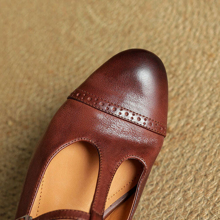 Womens Graneth Genuine Leather Flats