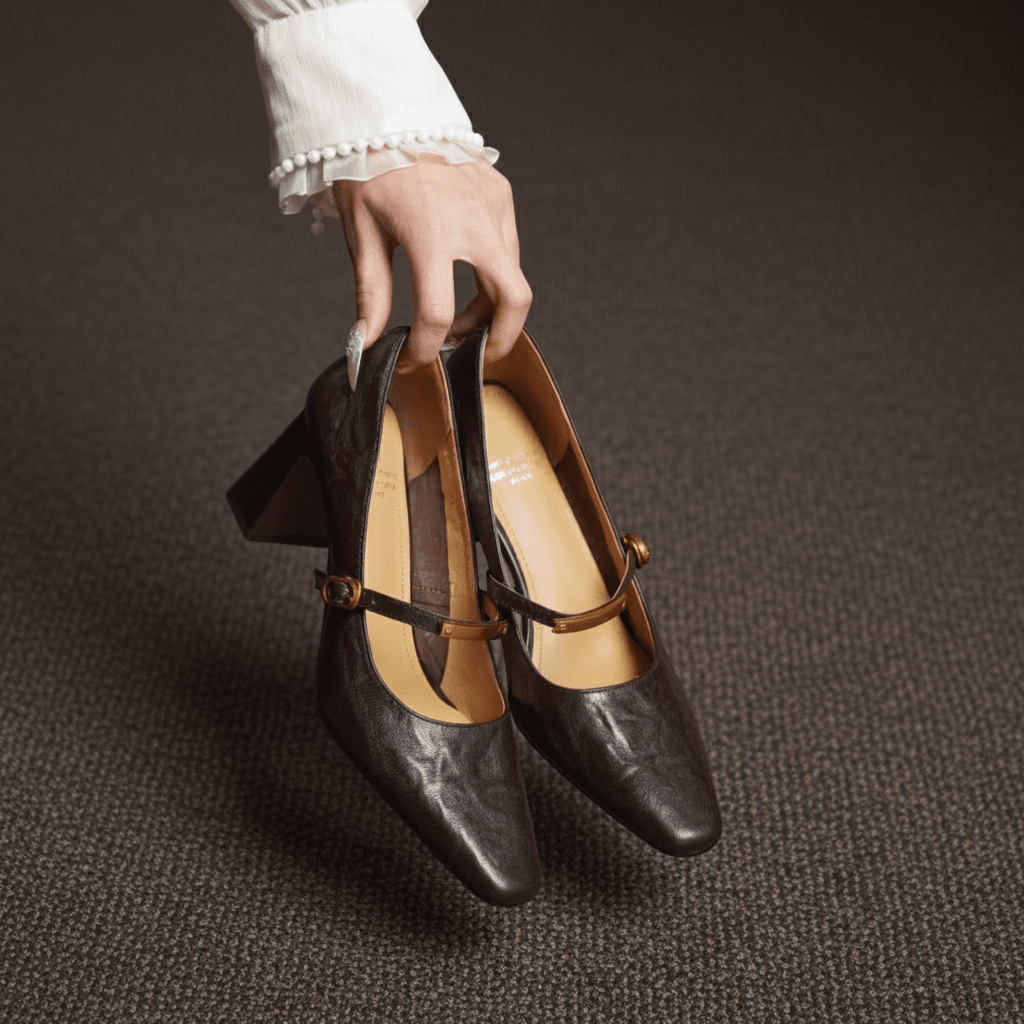 Womens Auria Genuine Leather Heels