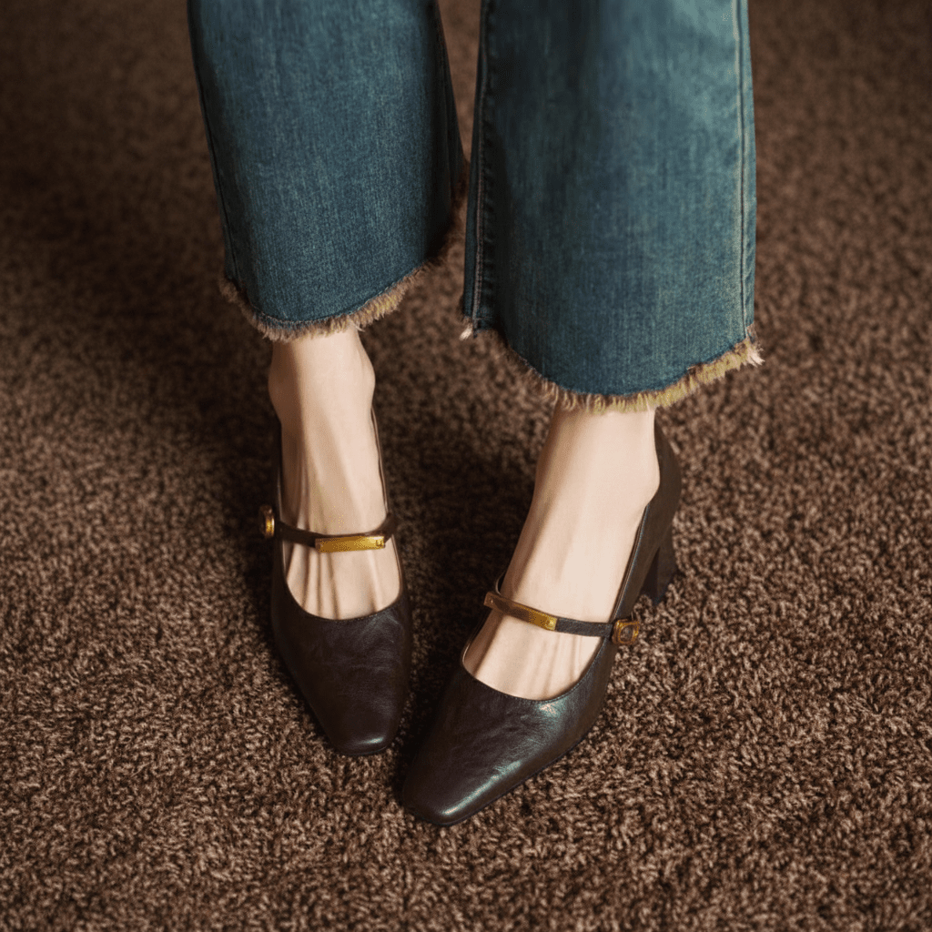 Womens Auria Genuine Leather Heels