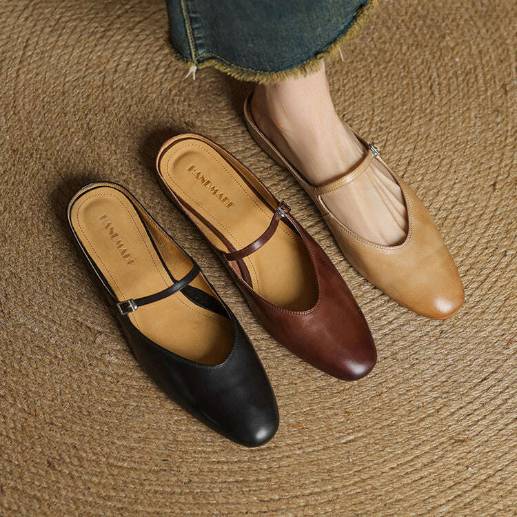 Womens Merisa Genuine Leather Mules