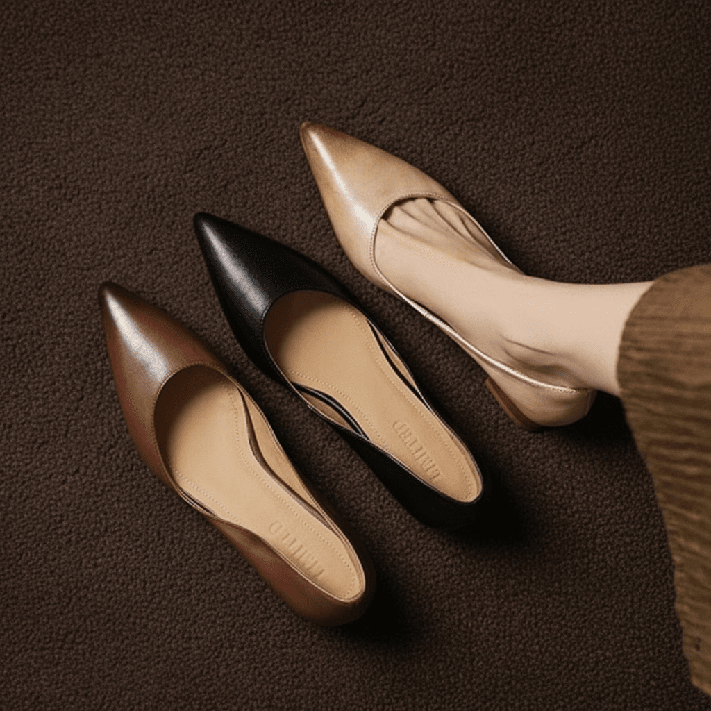 Womens Elyia Genuine Leather Heels