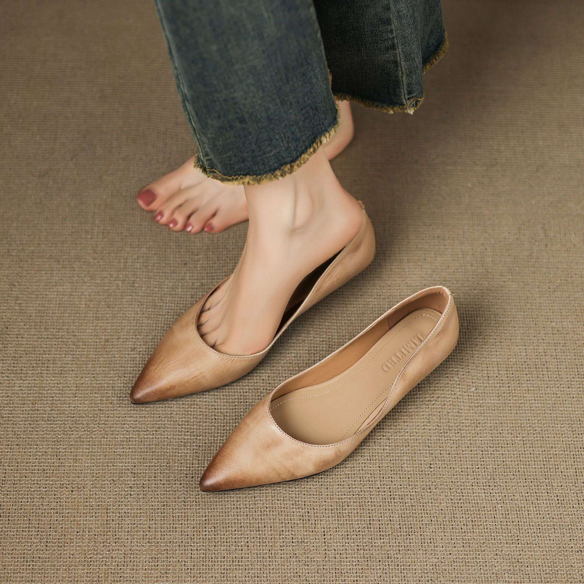 Womens Irella Genuine Leather Flats