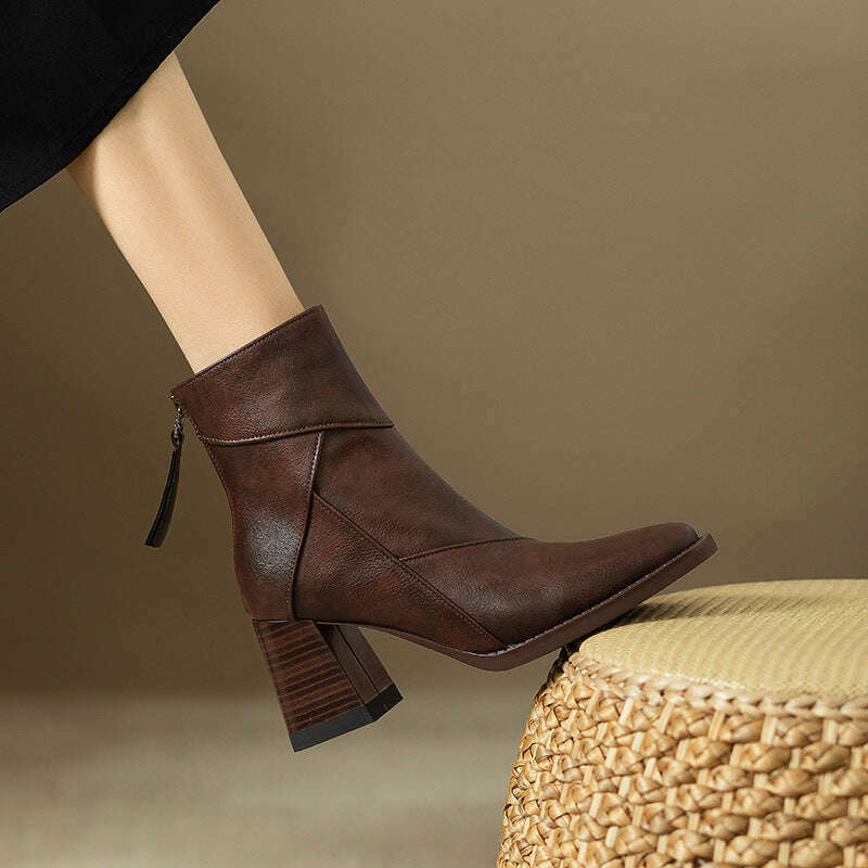 Womens Jane Ankle Boots Brown