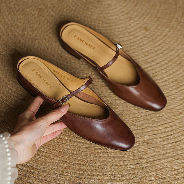 Womens Merisa Genuine Leather Mules