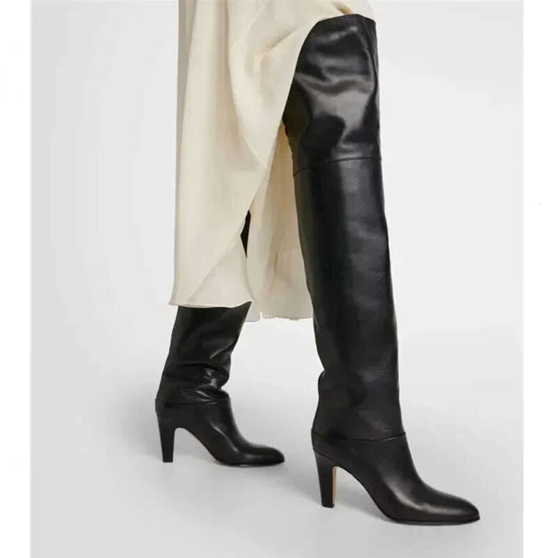 Skylar | Genuine Ladies Leather Over-the-Knee Boots