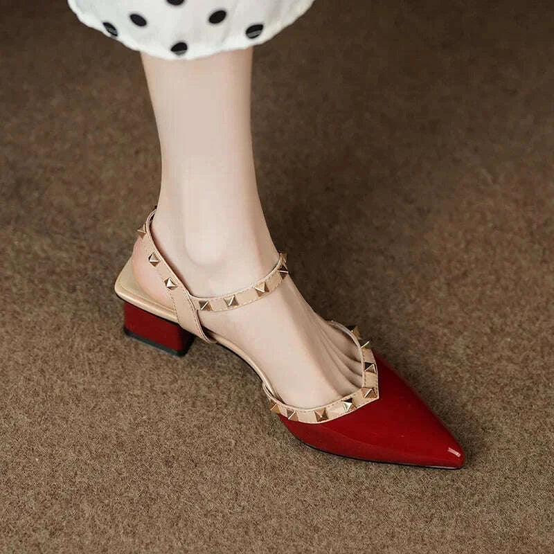 Womens Natalia Heels Red