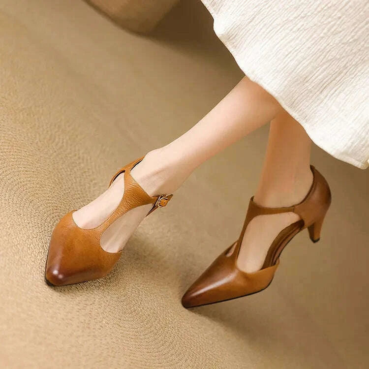 Womens Triana Genuine Leather Heels