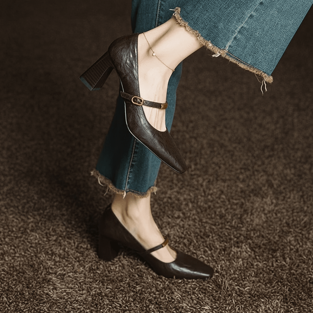 Womens Auria Genuine Leather Heels