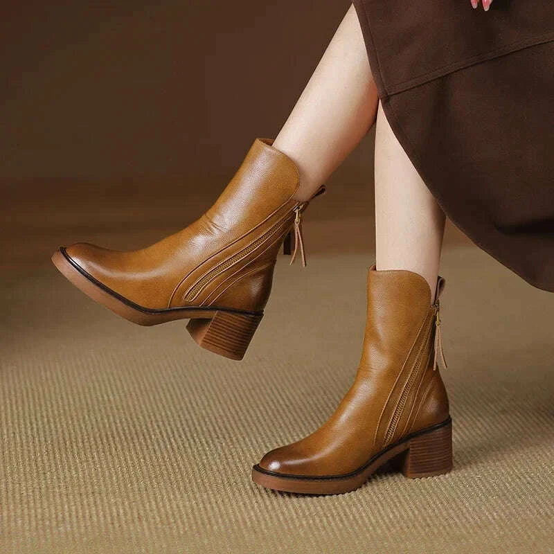 Womens Grazia Ankle Boots Brown
