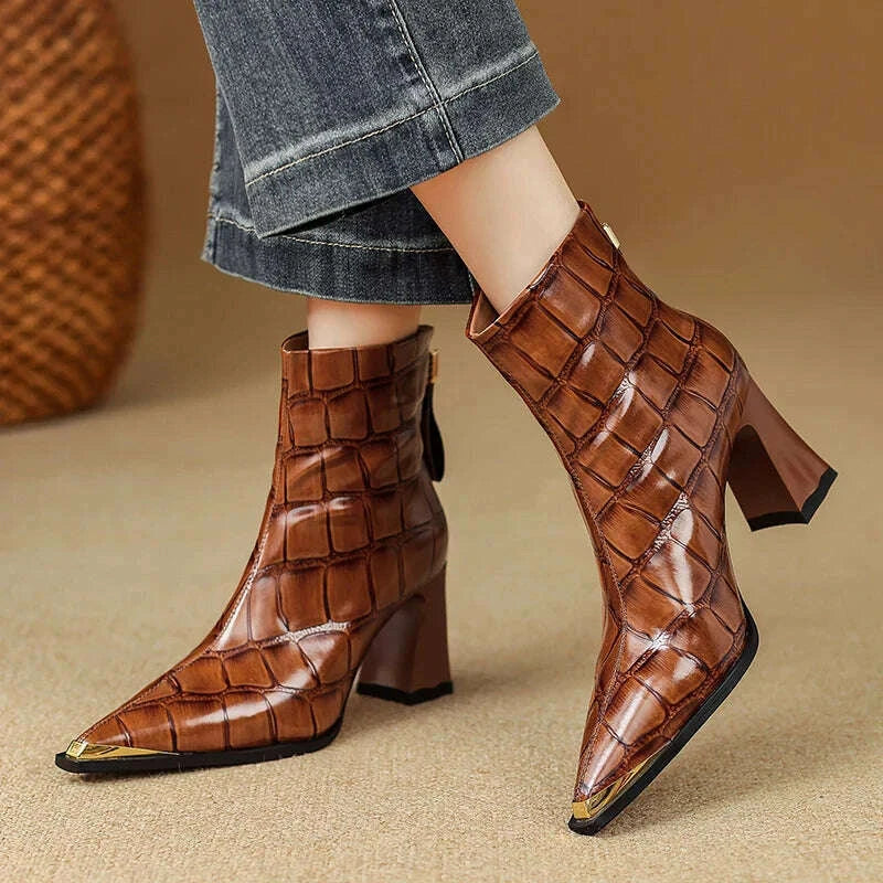 Womens Nysa Genuine Leather Boots