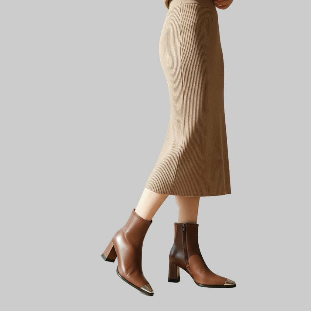 Womens Elyth Genuine Leather Boots