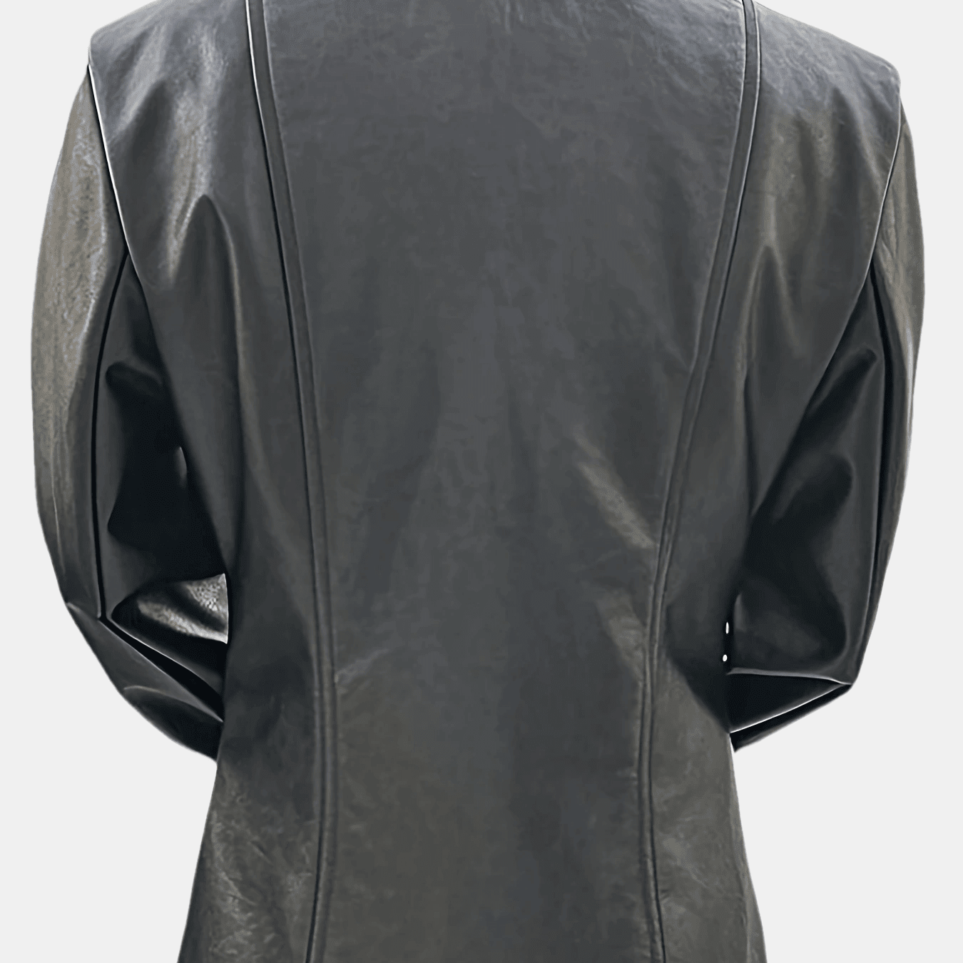 Womens Black Faux Leather Jacket – Glossy Chic All-Season