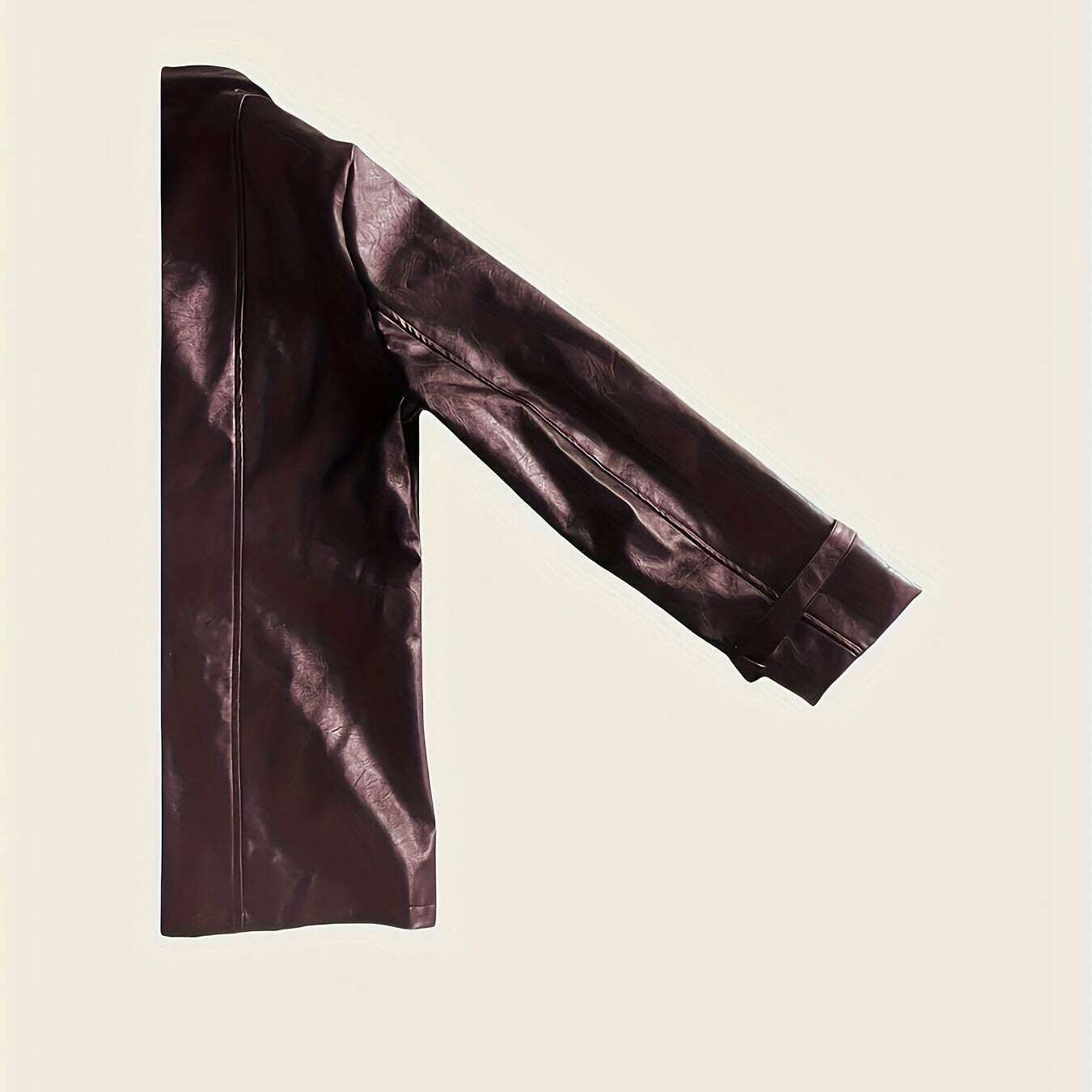 Womens Black Faux Leather Jacket – Glossy Chic All-Season