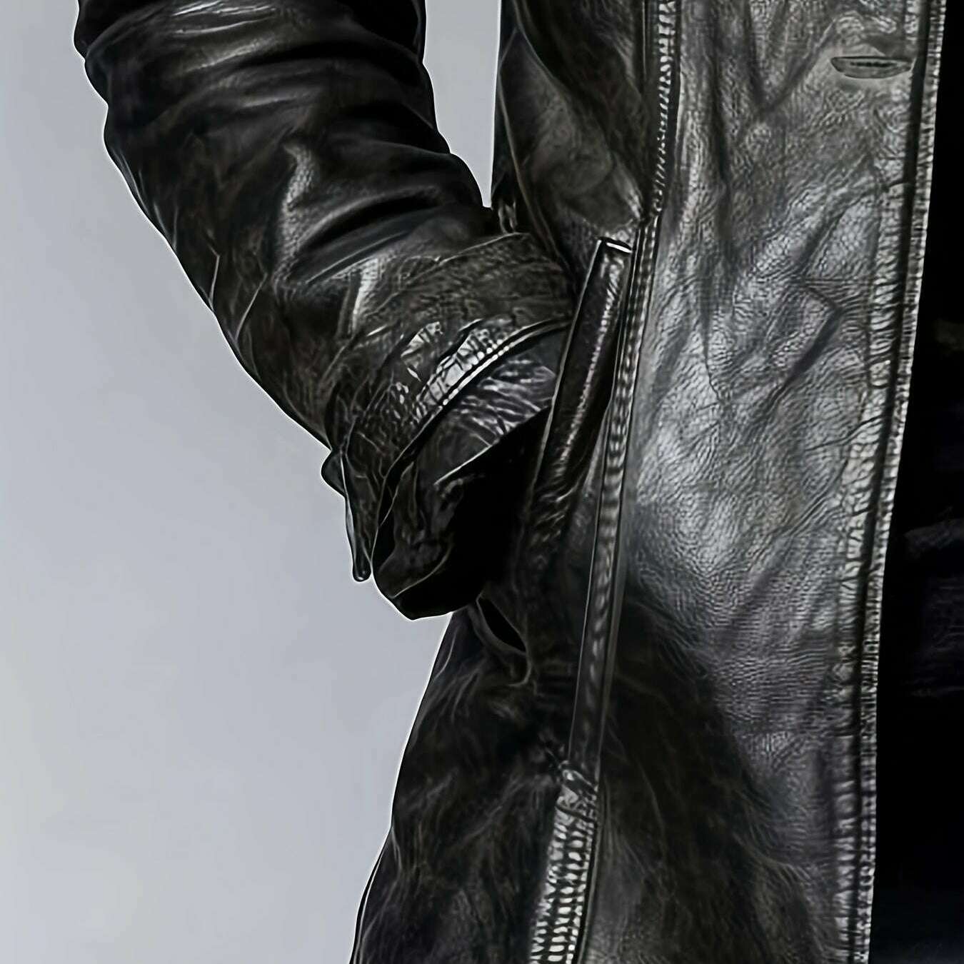 Womens Black Faux Leather Jacket – Glossy Chic All-Season