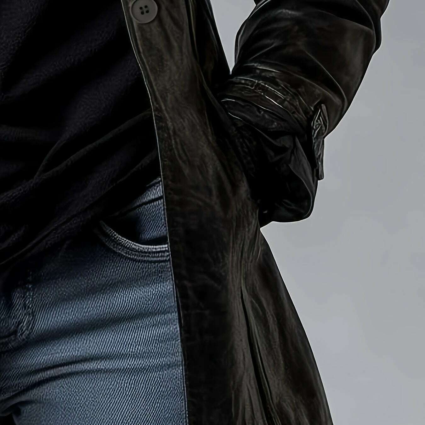 Womens Black Faux Leather Jacket – Glossy Chic All-Season