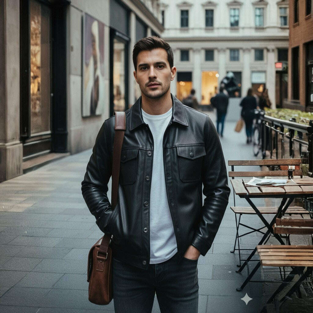 Mens Rufex Genuine Leather Jacket