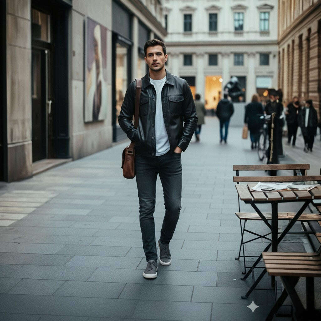 Mens Rufex Genuine Leather Jacket