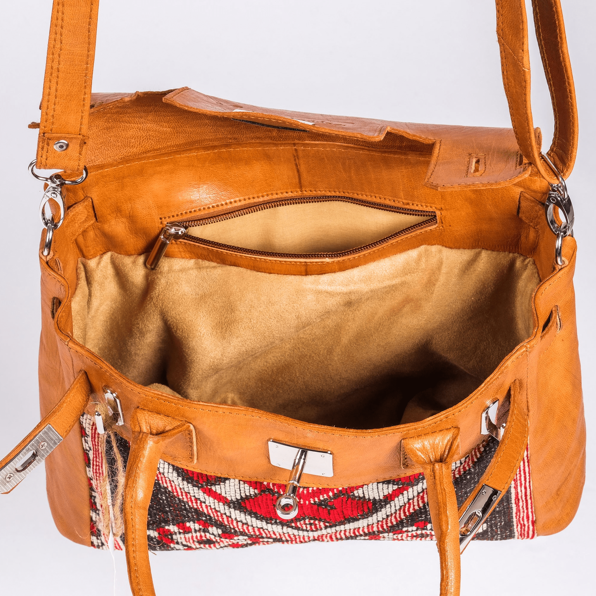 The Berber HS Natural Leather x Kilim Handbag
