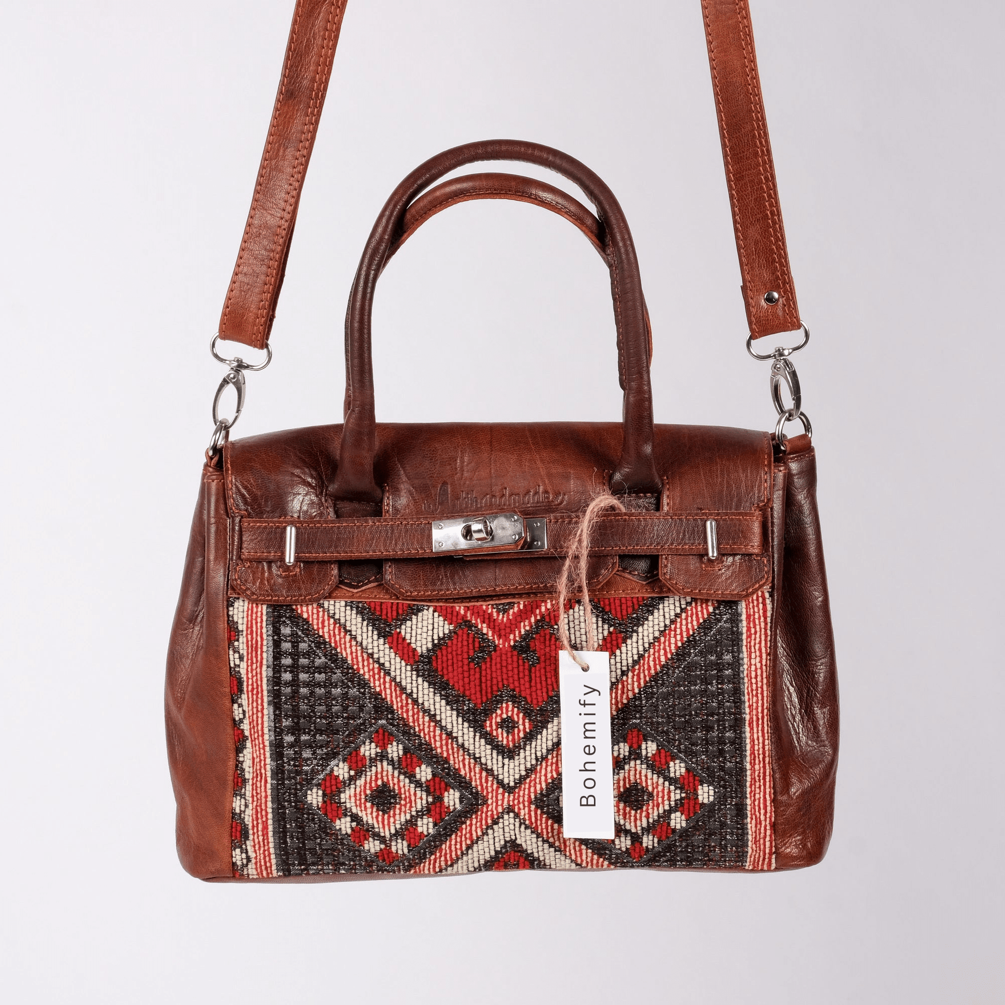The Berber HS Natural Leather x Kilim Handbag
