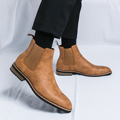 Men’s Luxe Chelsea Boots – Sleek Slip-On, All-Season Wear - Lunavitae