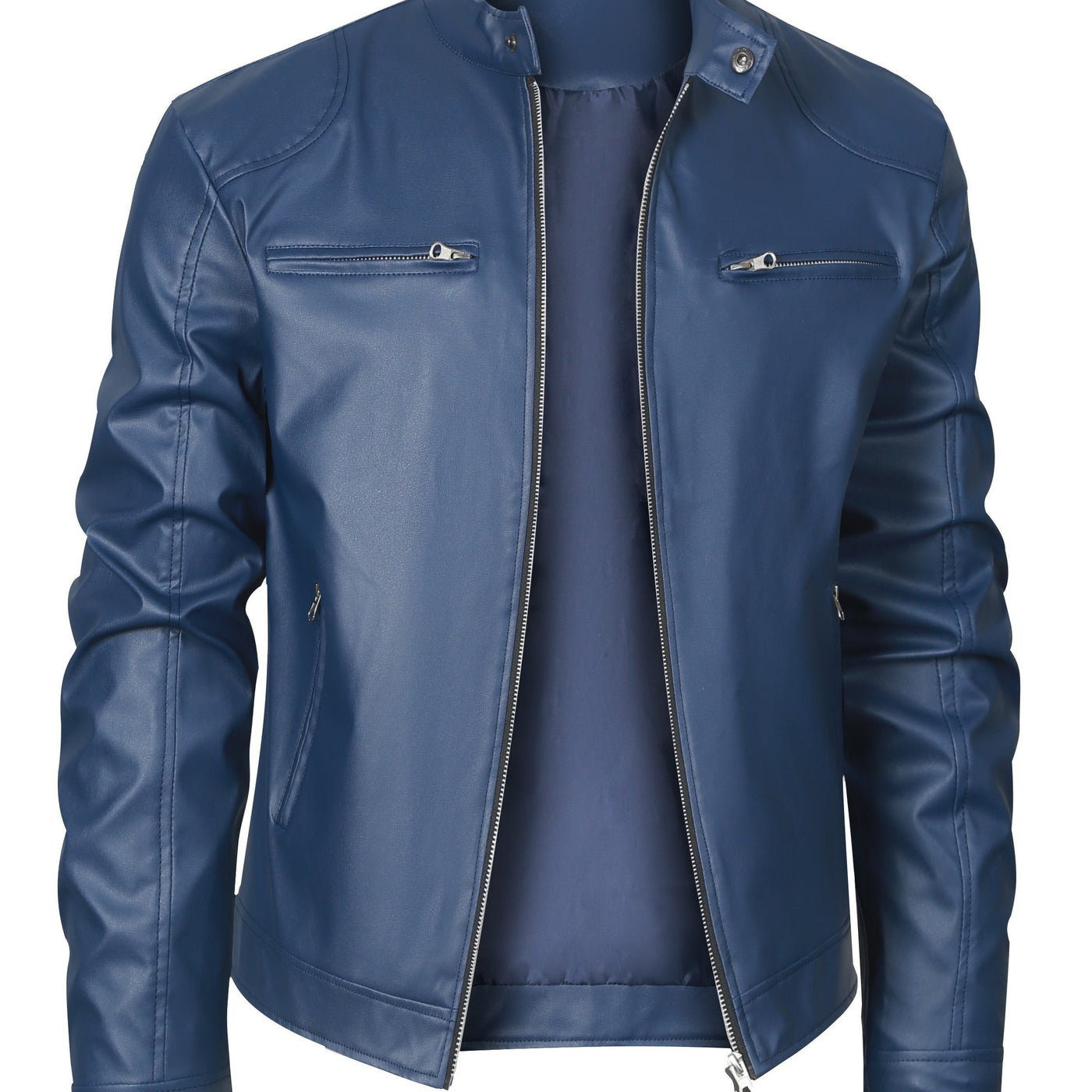 Men’s Stand Collar Windproof Motorcycle Jacket - Lunavitae
