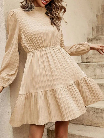 Tiered Long Sleeve Mini Dress