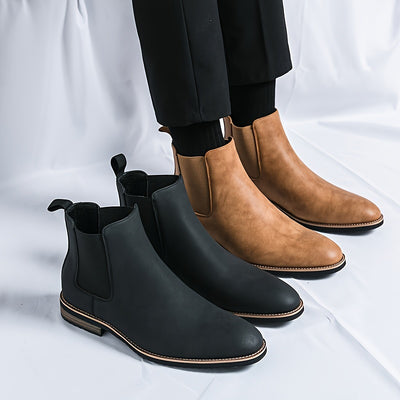Men’s Luxe Chelsea Boots – Sleek Slip-On, All-Season Wear - Lunavitae