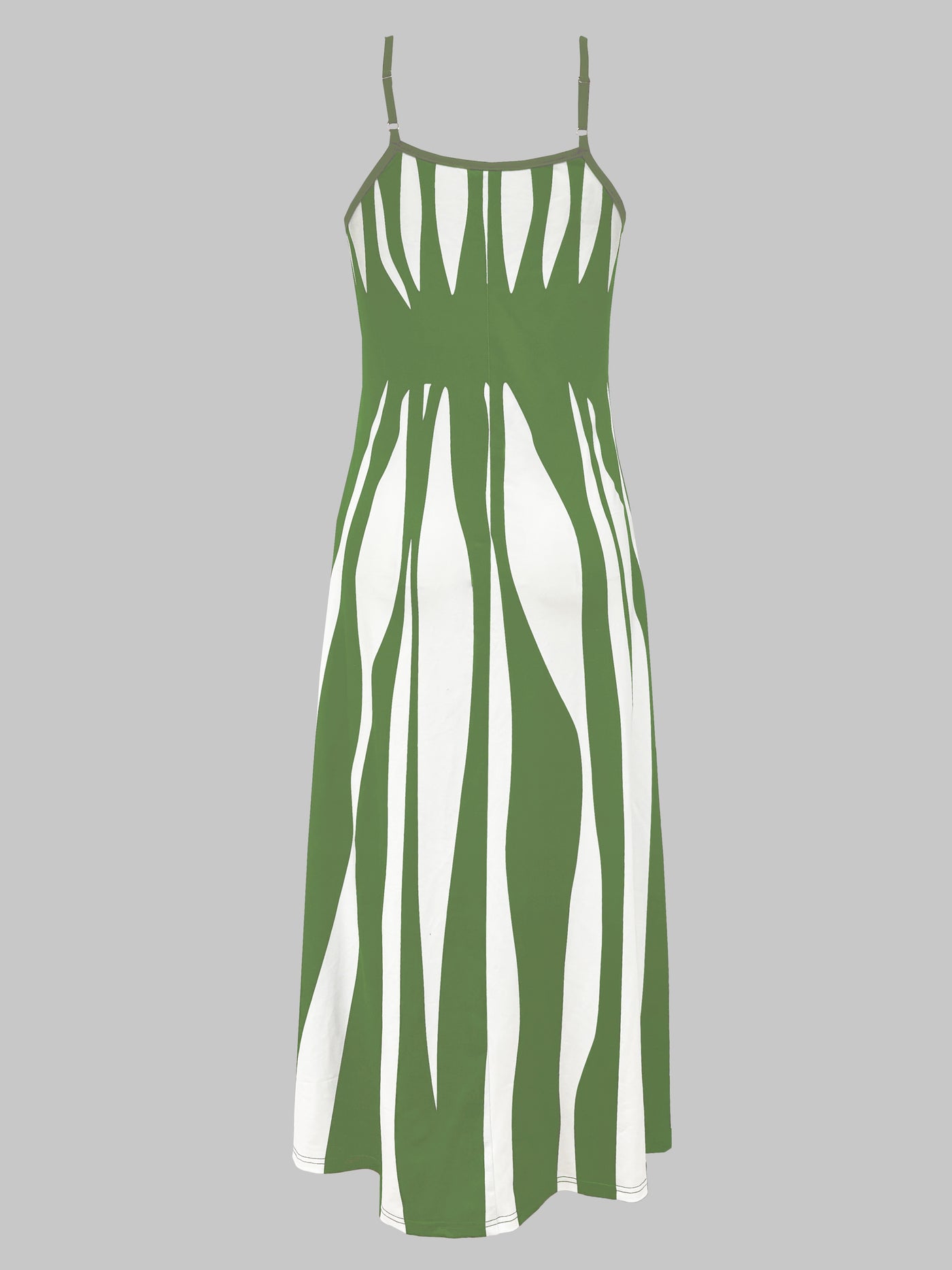 Striped V-Neck Cami Dress – Sleeveless & Chic - Lunavitae
