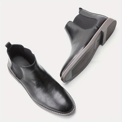 Retro Ankle Boots – Two-Tone, Elastic Band, TPR Sole - Lunavitae