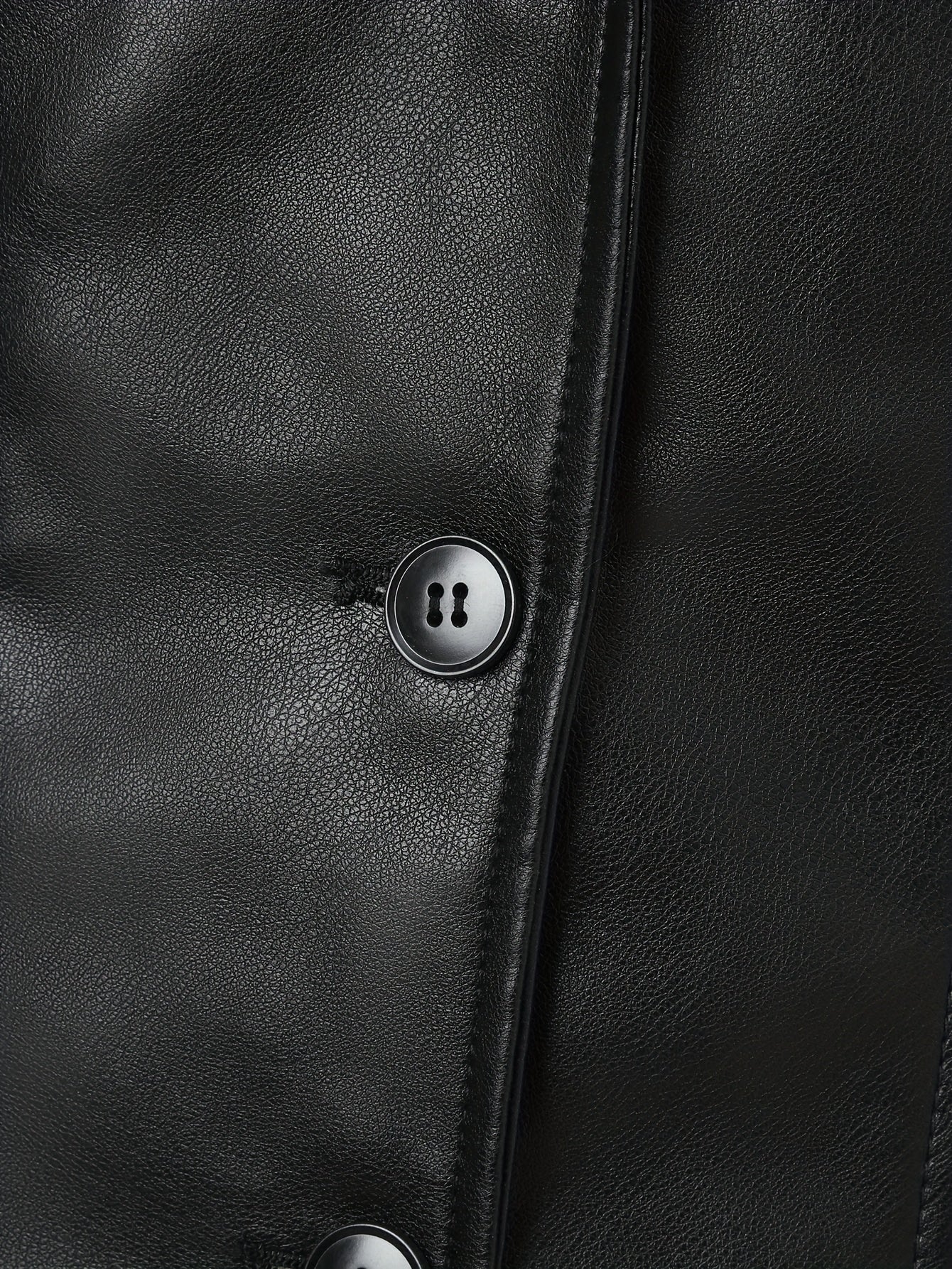 Slim-Fit Faux Leather Jacket – Mid-Length A-Line - Lunavitae