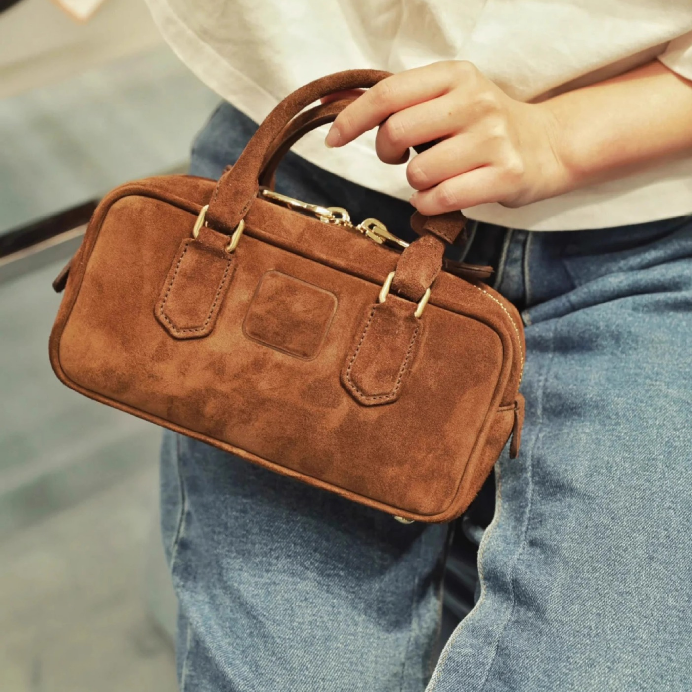 Soft Leather Top Handle Bag