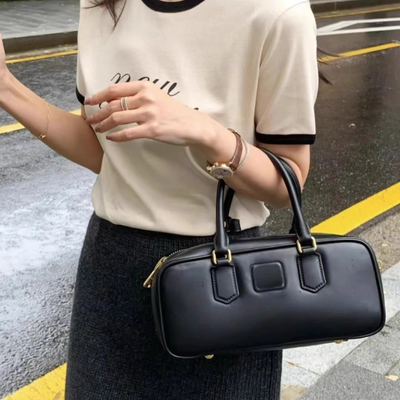 Soft Leather Top Handle Bag