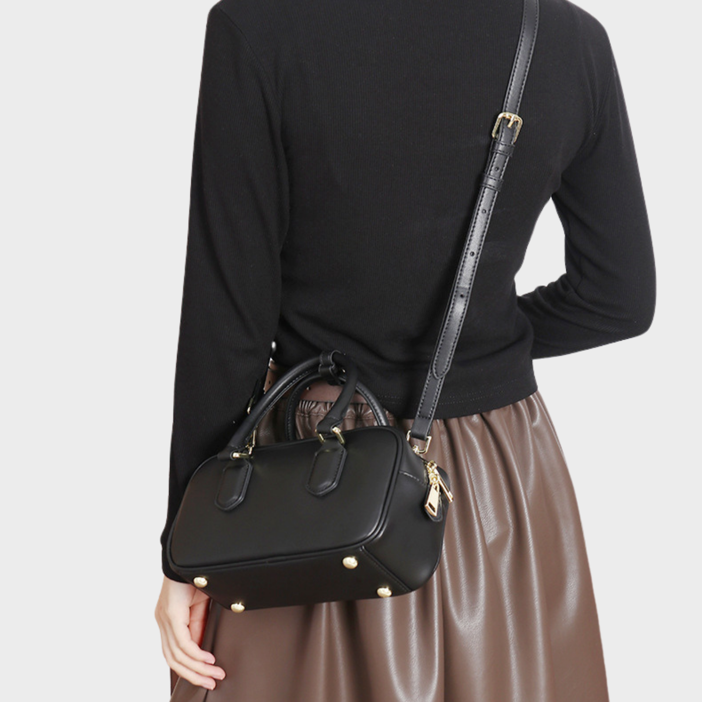 Soft Leather Top Handle Bag