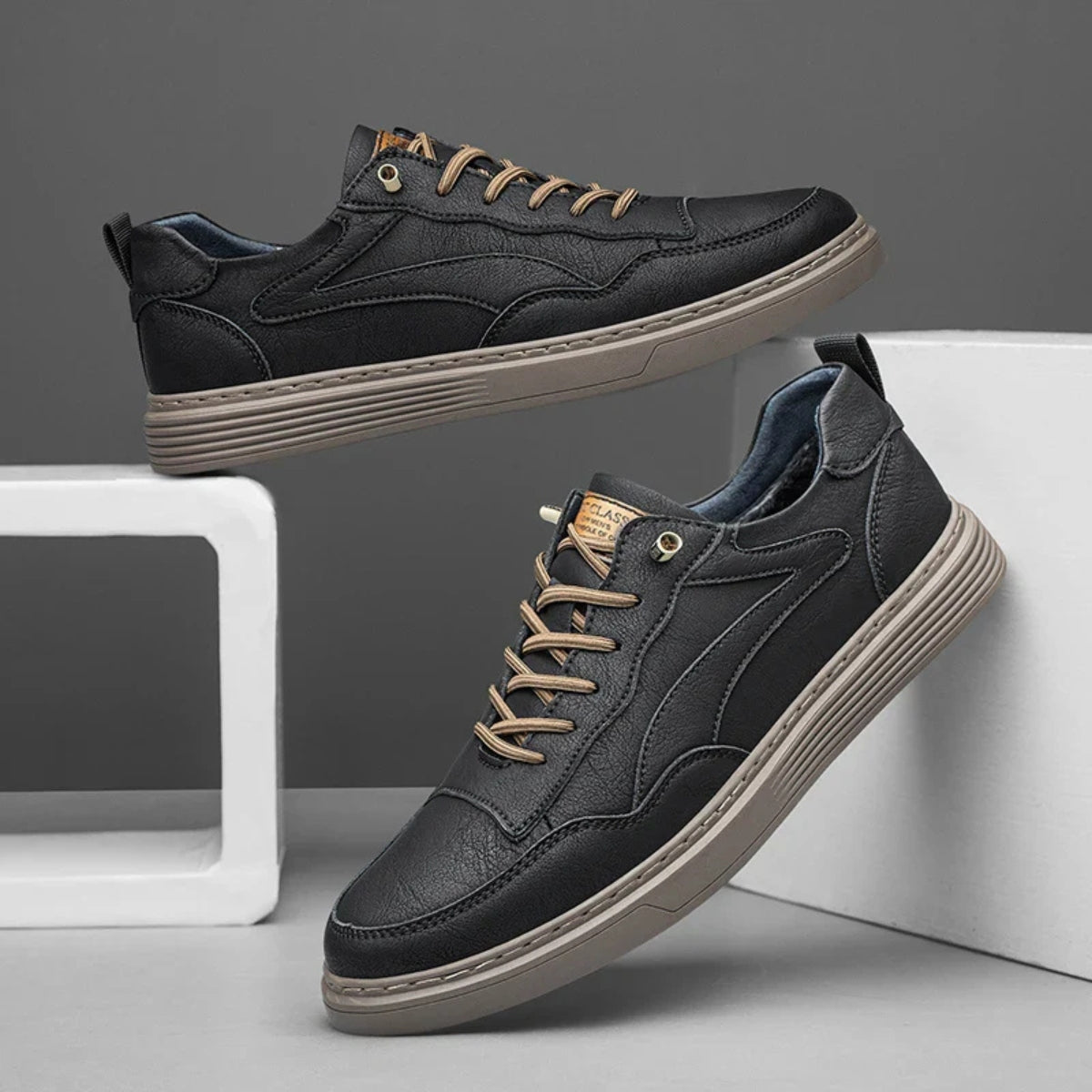 Ozgun Genuine Leather Sneakers - Lunavitae