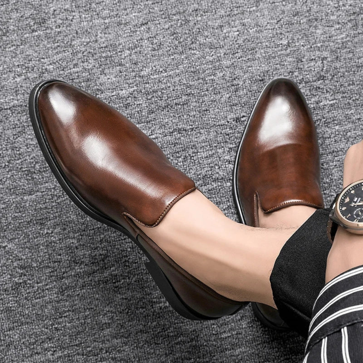Noctis Genuine Leather Loafers - Lunavitae