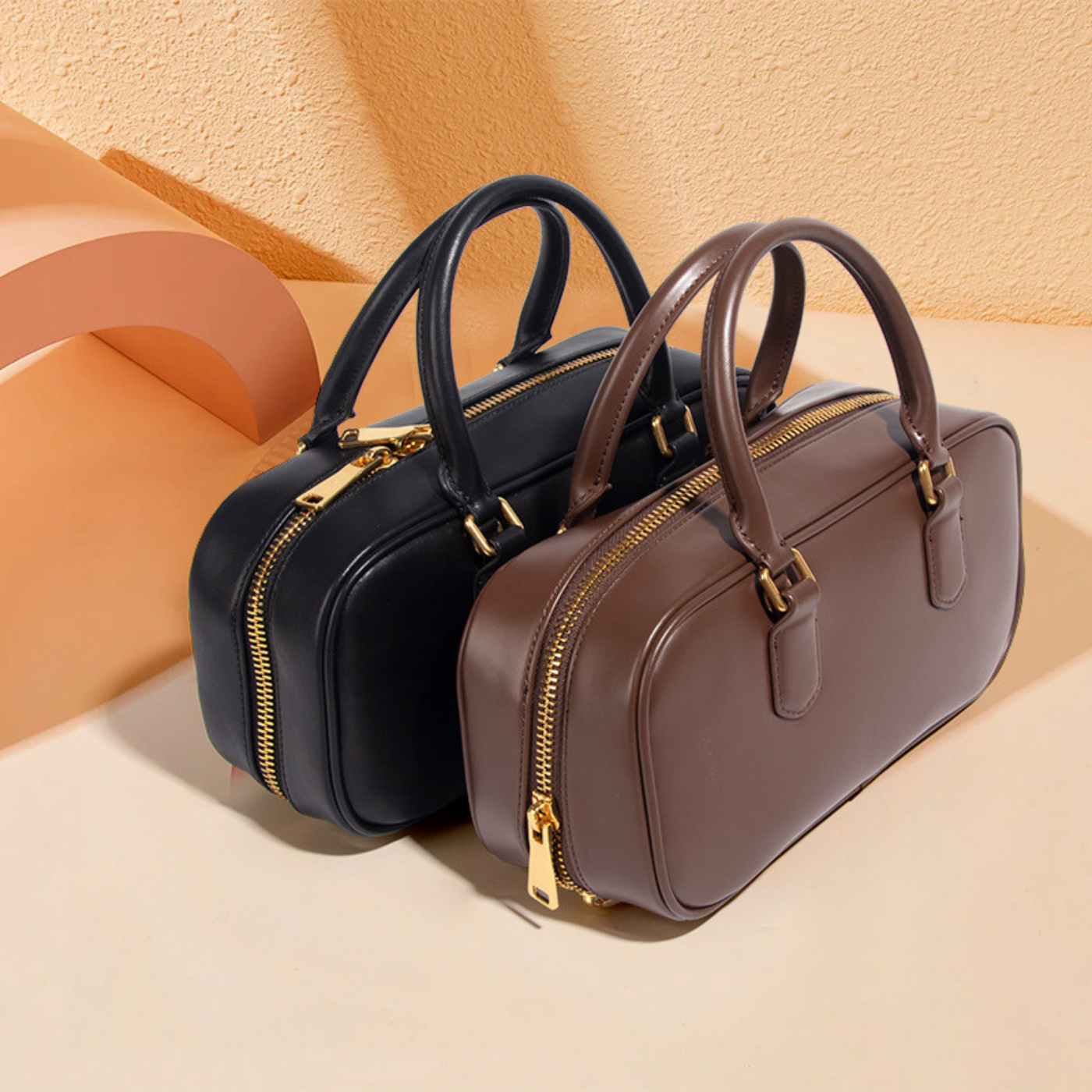 Soft Leather Top Handle Bag