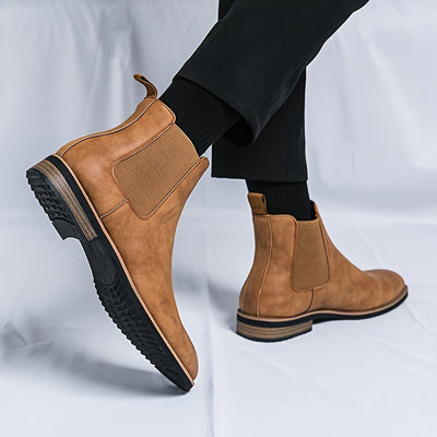 Men’s Luxe Chelsea Boots – Sleek Slip-On, All-Season Wear - Lunavitae