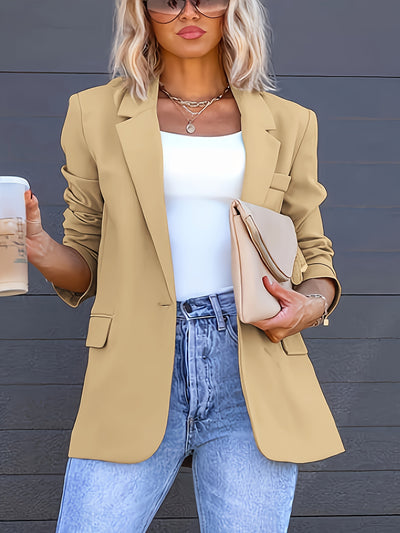Single-Button Blazer – Tailored Fit, Long Sleeve - Lunavitae