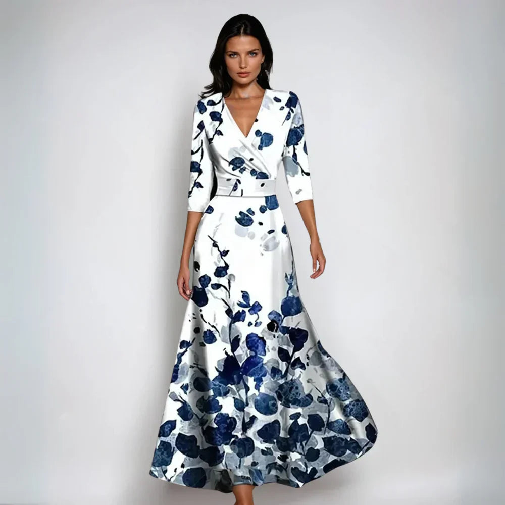 Lila | Stylish Floral Wrap Dress - Lunavitae