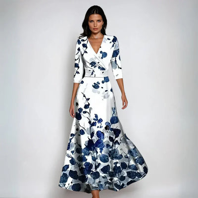 Lila | Stylish Floral Wrap Dress - Lunavitae