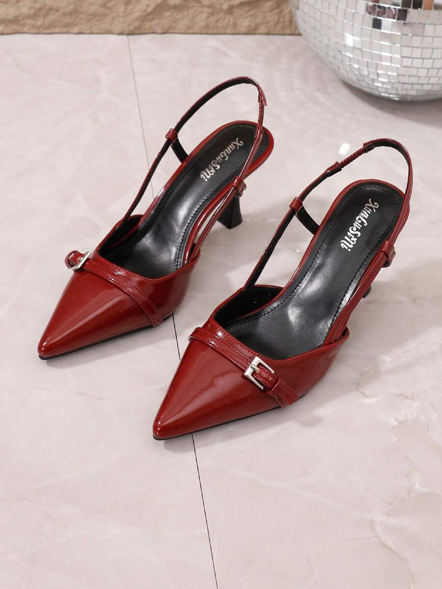 Pointed Toe Heels – Bow Detail, Kitten Wedge Sandals - Lunavitae
