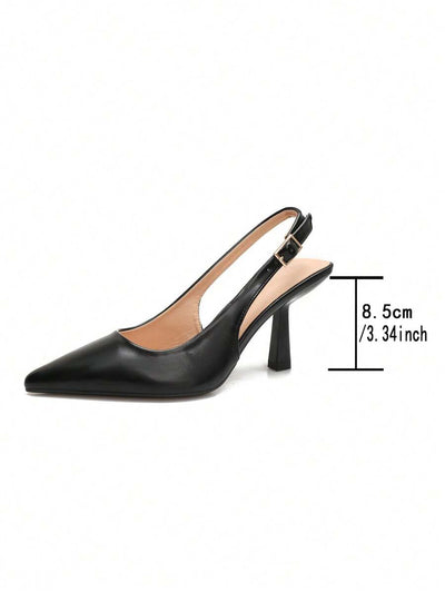 Pointed Toe Slip-On Sandals – Low Heel, Plaid Style - Lunavitae