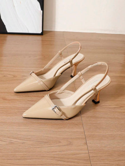 Pointed Toe Heels – Bow Detail, Kitten Wedge Sandals - Lunavitae